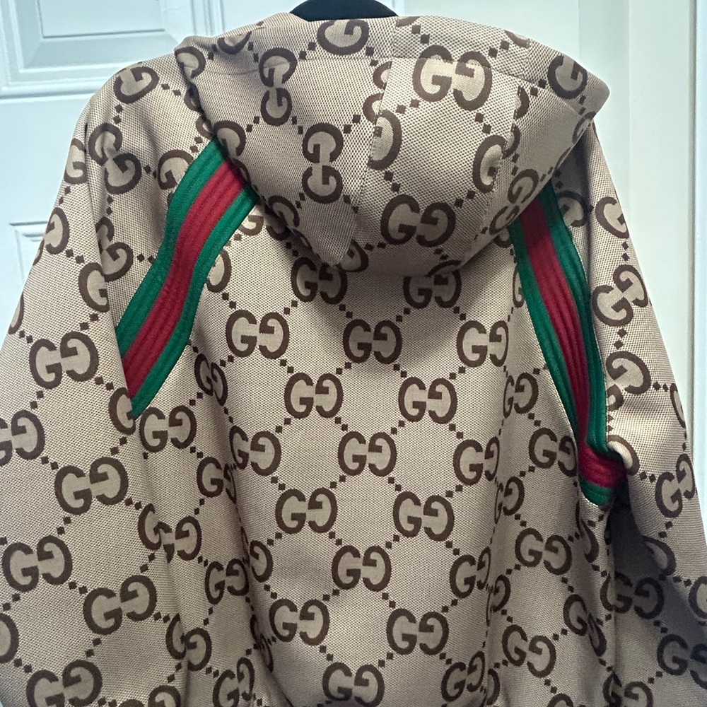 Gucci Beige and Brown GG Logo Jacket Size L/40 (Unisex) - Picture 6 of 11